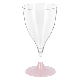 Reusable PS Cup Water/Wine Pink Foot 200ml 2P (6 Units)