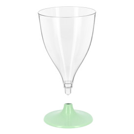 Reusable PS Cup Water/Wine Green Foot 200ml 2P (48 Units)