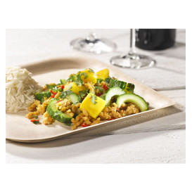 Sugarcane Plate Bagasse and Bamboo 23,8 cm (50 Units) 