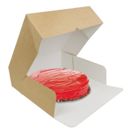 Kraft Carton Box with flip-top front 32x32+10cm (100 Units)