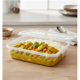 Plastic Lid for Tray Clear 15,7x11,2x5,1cm (100 Units)  
