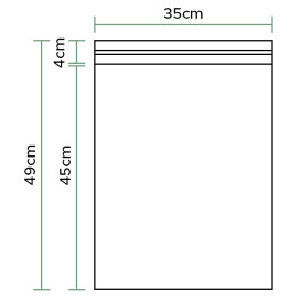 Plastic Bags Adhesive Flap CPP G160 35x45cm (100 Units)  