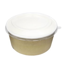 Paper Soup Bowl with Lid Kraft PP 25 Oz/750ml (50 Units) 
