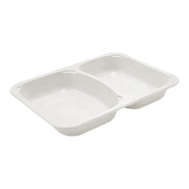 Sugarcane Container PLA 2C Laminated 820ml 22,7x17,8x3,2cm  (300 Units)