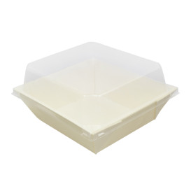PET Plastic Lid for Container 480ml 14,3x12,3x3,3cm (144 Units)