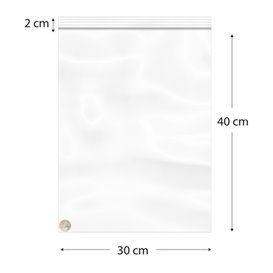 Plastic Zip Bag Seal top 30x40cm G-200 (100 Units)  