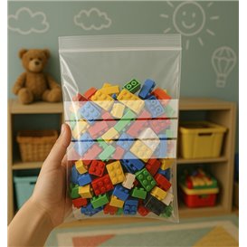 Plastic Zip Bag Seal top Write-On Block 18x25cm G-200 (1000 Units)