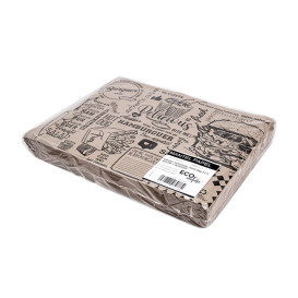 Placemat of Paper in Kraft "Burguer" 30x40cm 40g/m² (500 Units)