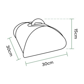 Kraft Paper Cake Box 30x30x15cm (25 Units)