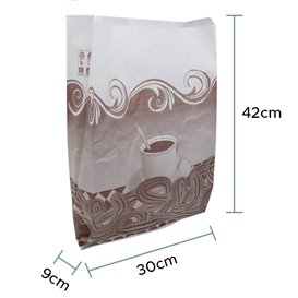 Paper Food Bag for Churros Grease-Proof 30+10x42cm (1000 Units)
