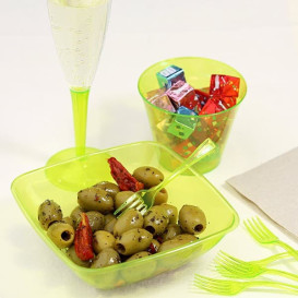 Plastic Cup PS Injection Moulding Green 230 ml (150 Units)