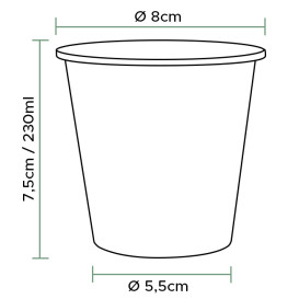 Reusable Economy Shot PS Bicolour Red 230ml (30 Units) 