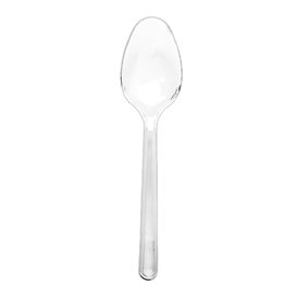 Reusable Plastic PS Spoon Transparent 18cm (1.000 Units)