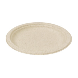 Wheat Straw Plate Natural Ø18 cm (50 Units)