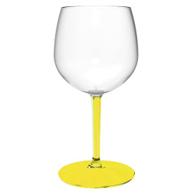 Reusable Durable Balloon Glas in TT Yellow Foot 580ml (6 Units)