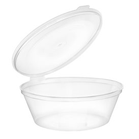 Hinge Sauce Cup in PP with Lid 6Oz/180ml (100 Units)
