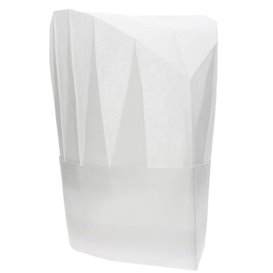 Disposable Chef Hat Pinstripe "TST" White (100 Units)