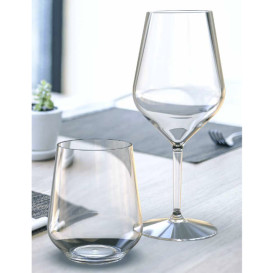 Reusable Durable Glass Tritan Elegance Clear 390ml (6 Units)