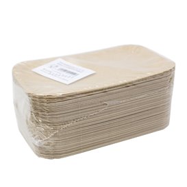Paper Tray Rectangular shape Kraft 12x19 cm (100 Units)  