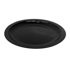 Reusable Hard Plate Flat Black "Round" PP Ø18,5cm (600 Units)