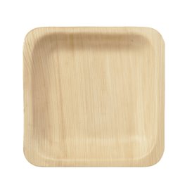 Square Wooden Plate 10,5x10,5cm (25 Units)
