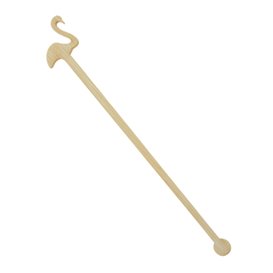 Bamboo Pink Flamingo Drink Stirrer 14cm (50 Units)