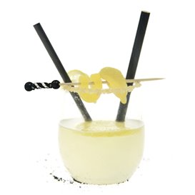 Bamboo Food Pick Black and White Design 12cm (1.200 Units)