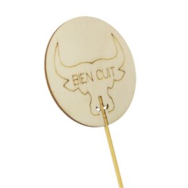 Well Done Food Marker “Bien Cuit” 9 cm (60 Units)