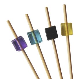 Bamboo Skewer Cube Colors 7cm (1.200 Units)