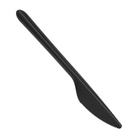 Reusable Knife in PP Black 17,8cm (25 Units)