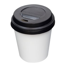 Lid for Paper Cup Hole Black Ø9,3cm (1000 Units)