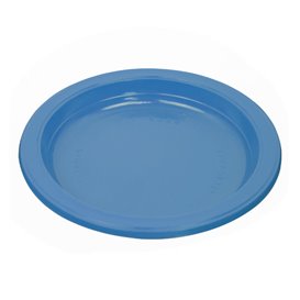 PS Reusable Plastic Plate Flat Dark Blue Ø220mm (300 Units)