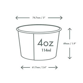 Paper Ice Cream Container 6Oz/170ml (1.000 Units)