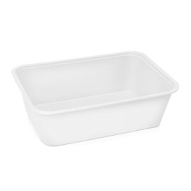 Rectangular Container in PP White 750ml 17x11,5x6,4cm (500 Units)