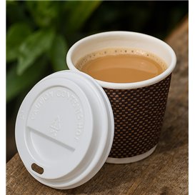 Lid for Paper Cup Hole White Ø6,2cm (50 Units)