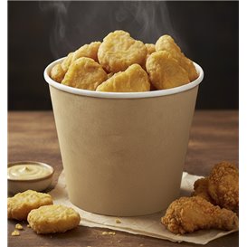 Paper Bucket Kraft 130Oz/3990ml (25 Units)