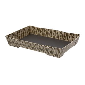 ''Waves'' Cardboard Container Sushi 16,5x11,5cm (600 Units)