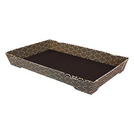 ''Waves'' Cardboard Container Sushi 21,5x13,5cm (600 Units)
