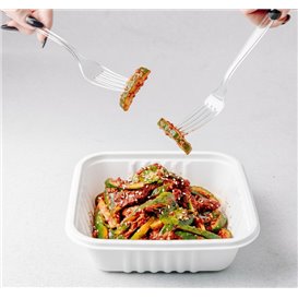 Reusable Fork in PS Transparent 18cm (480 Units)