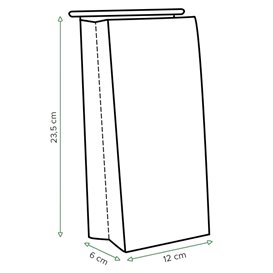 SOS Kraft Bag with Closure 12+6x23,5cm (50 Uds)