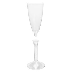 Reusable PS Champagne Flute Clear Foot 120ml 2-P (10 Units)