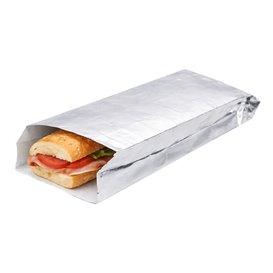 Paper Baguette Bag Greaseproof Aluminum 26+5x10,3cm (250 Units)