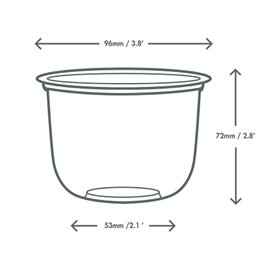 Clear Compostable PLA Tub 360 ml Ø9,6 cm (1000 Units)