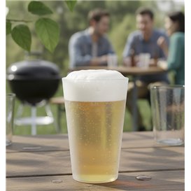 Reusable Durable Beer Glas PP 450ml (20 Units)
