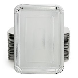 Paper Tray Rectangular shape Silver 18x24cm (800 Units)