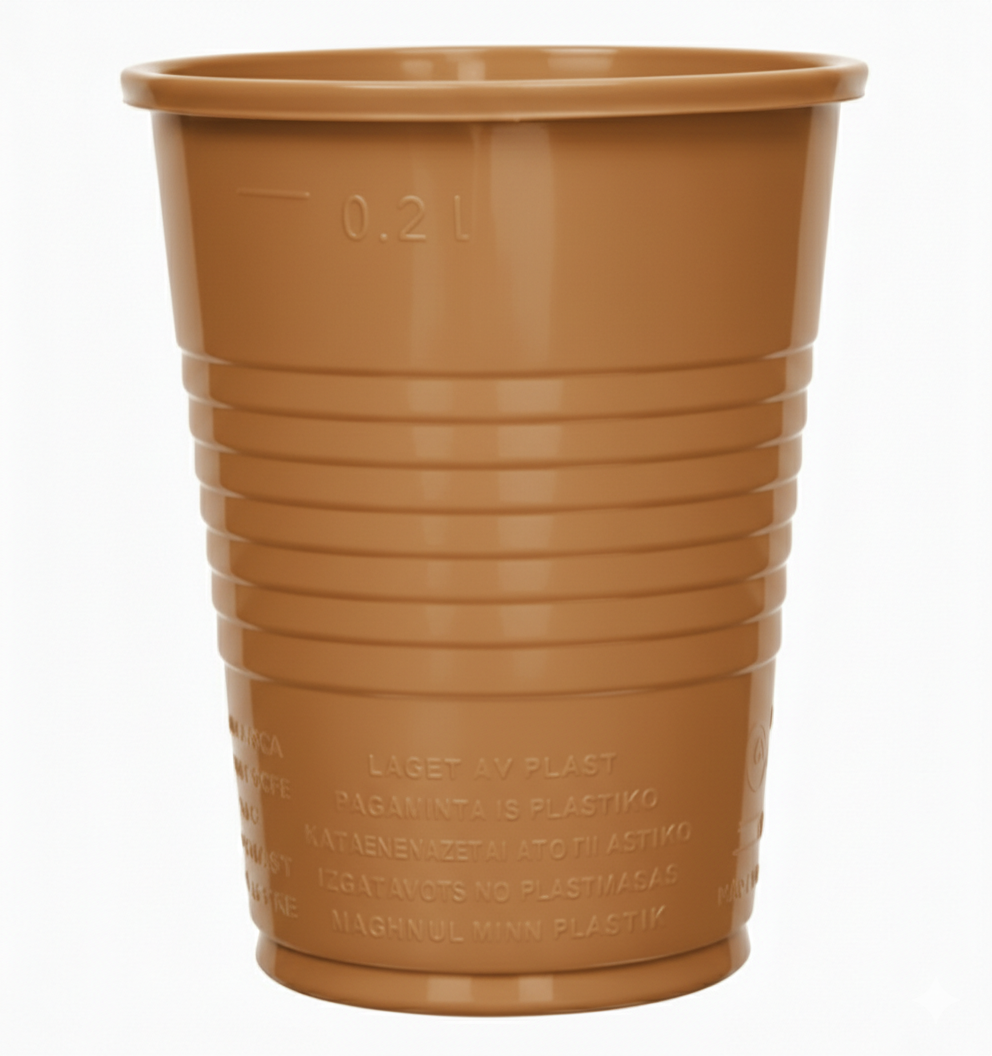 Brown Plastic Cups